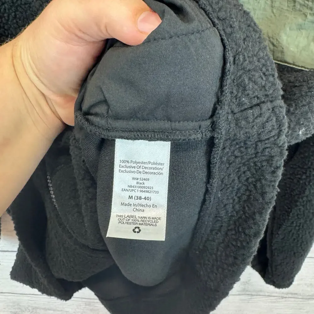 No Boundaries Men's Black Sherpa Oversized Fit Zip Up Jacket Size Medium